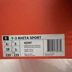 Y-3 Black and Red Athletic Shoes